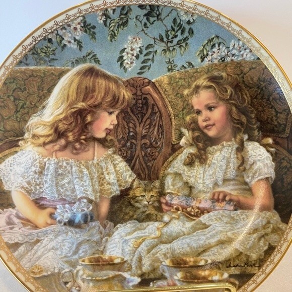 Best Friends! By Sandra Kuch 8” Plate “Sugar & Spice” Limited Edition #1007x - Picture 5 of 9